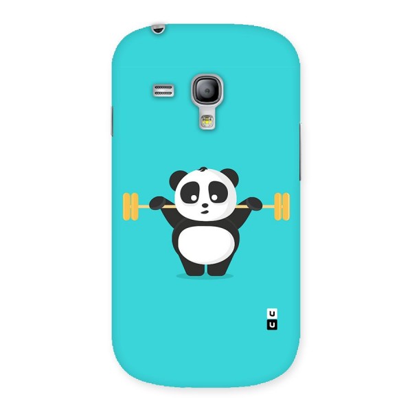 Cute Weightlifting Panda Back Case for Galaxy S3 Mini