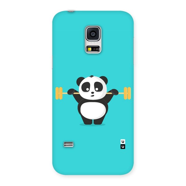 Cute Weightlifting Panda Back Case for Galaxy S5 Mini