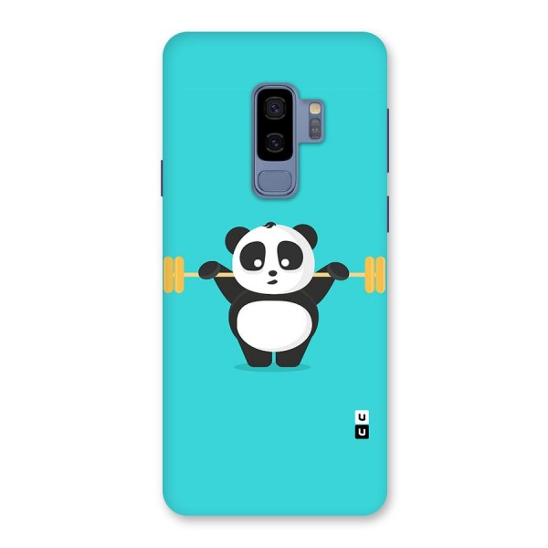 Cute Weightlifting Panda Back Case for Galaxy S9 Plus