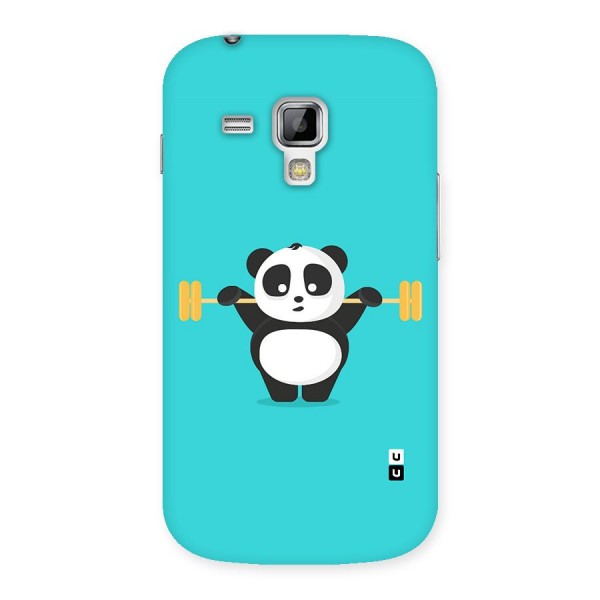 Cute Weightlifting Panda Back Case for Galaxy S Duos