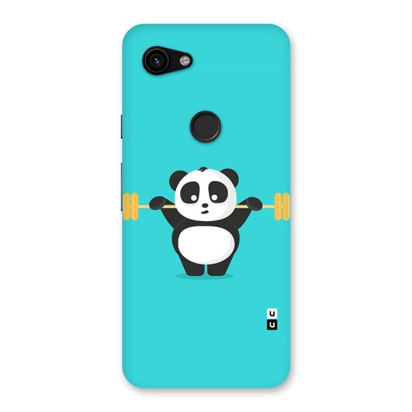 Cute Weightlifting Panda Back Case for Google Pixel 3a
