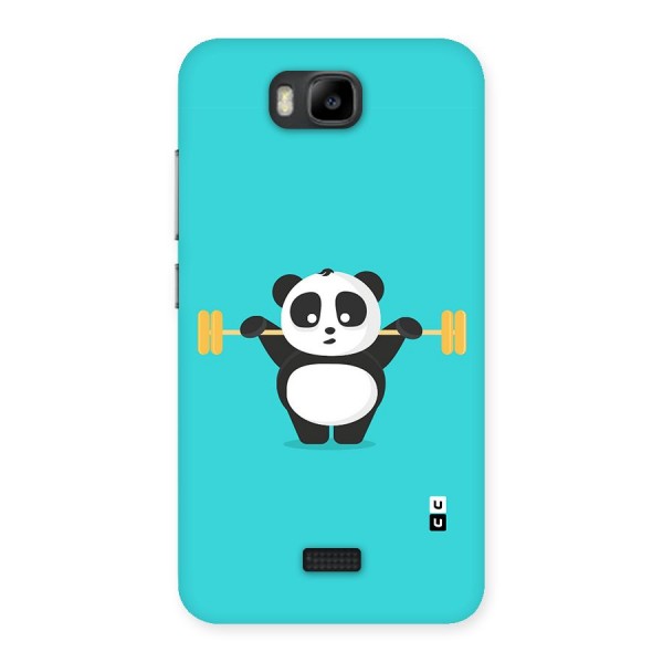 Cute Weightlifting Panda Back Case for Honor Bee