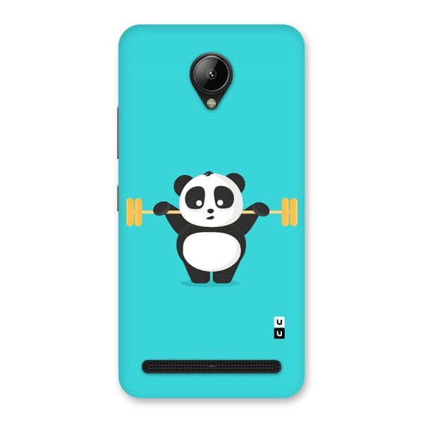 Cute Weightlifting Panda Back Case for Lenovo C2