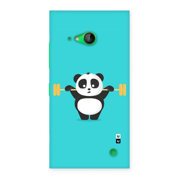Cute Weightlifting Panda Back Case for Lumia 730