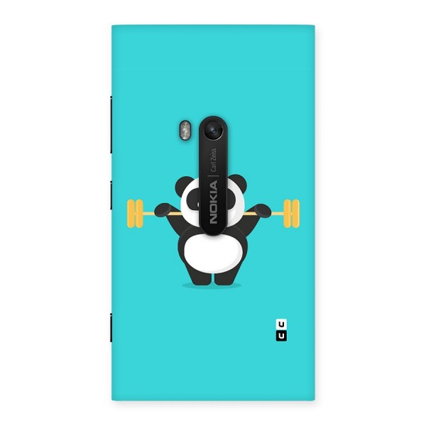 Cute Weightlifting Panda Back Case for Lumia 920