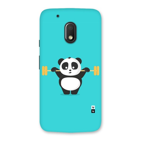 Cute Weightlifting Panda Back Case for Moto G4 Play