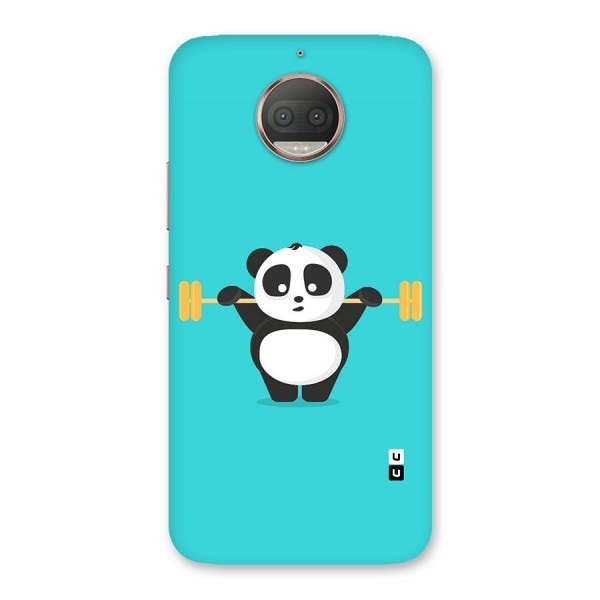 Cute Weightlifting Panda Back Case for Moto G5s Plus