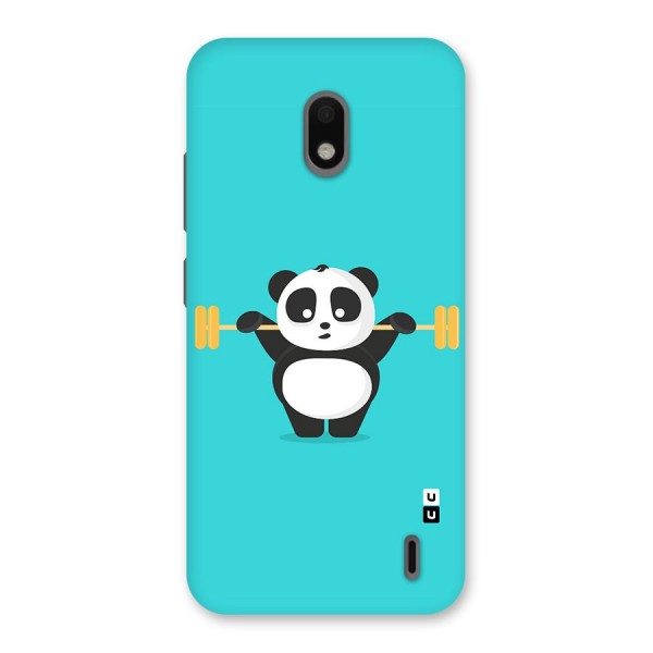 Cute Weightlifting Panda Back Case for Nokia 2.2