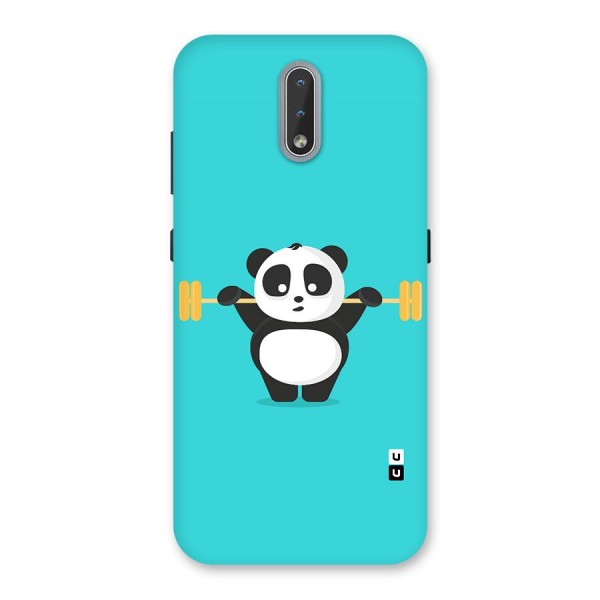 Cute Weightlifting Panda Back Case for Nokia 2.3