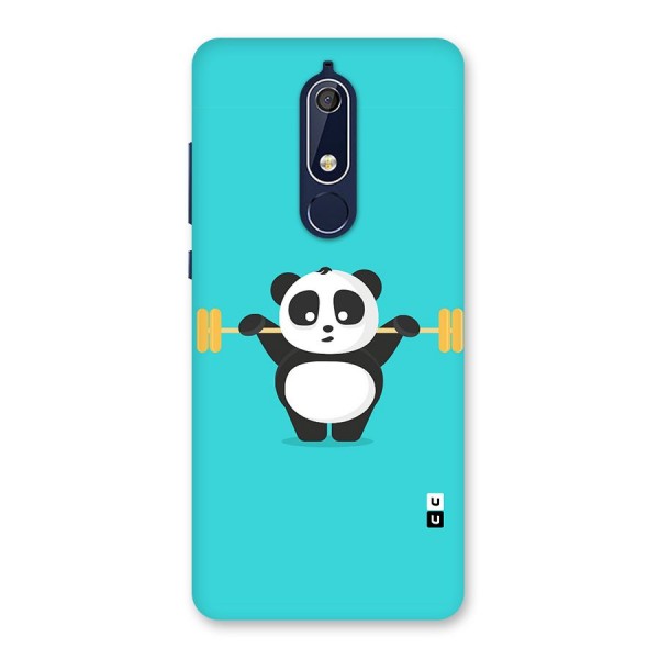 Cute Weightlifting Panda Back Case for Nokia 5.1