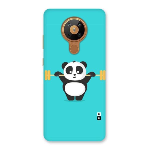 Cute Weightlifting Panda Back Case for Nokia 5.3