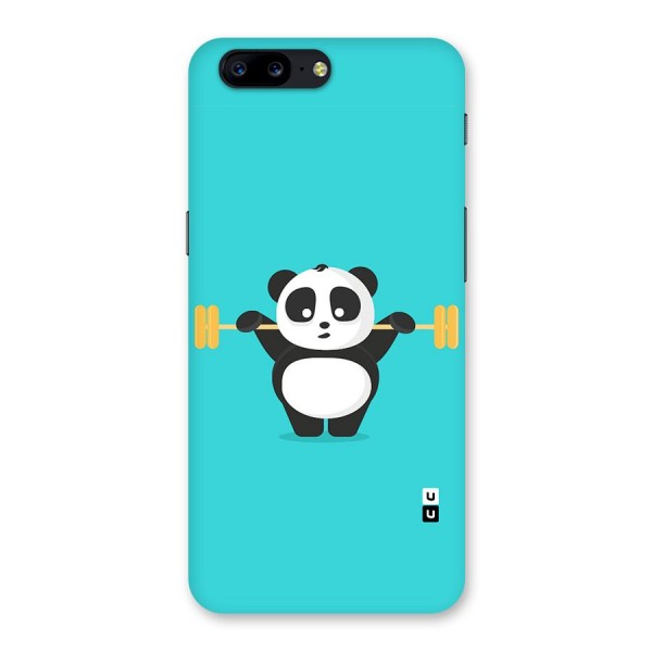 Cute Weightlifting Panda Back Case for OnePlus 5