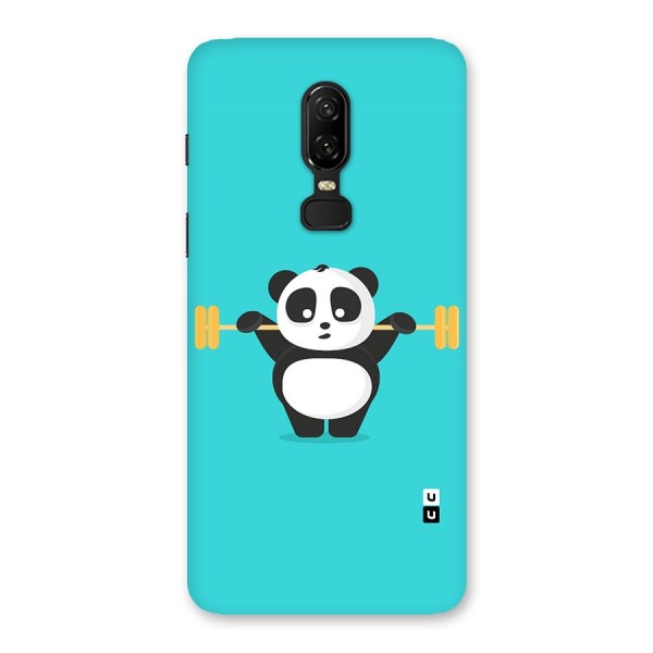 Cute Weightlifting Panda Back Case for OnePlus 6