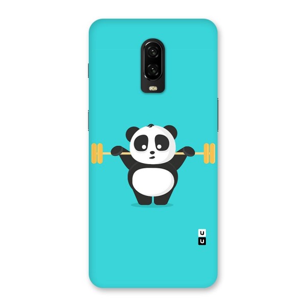 Cute Weightlifting Panda Back Case for OnePlus 6T