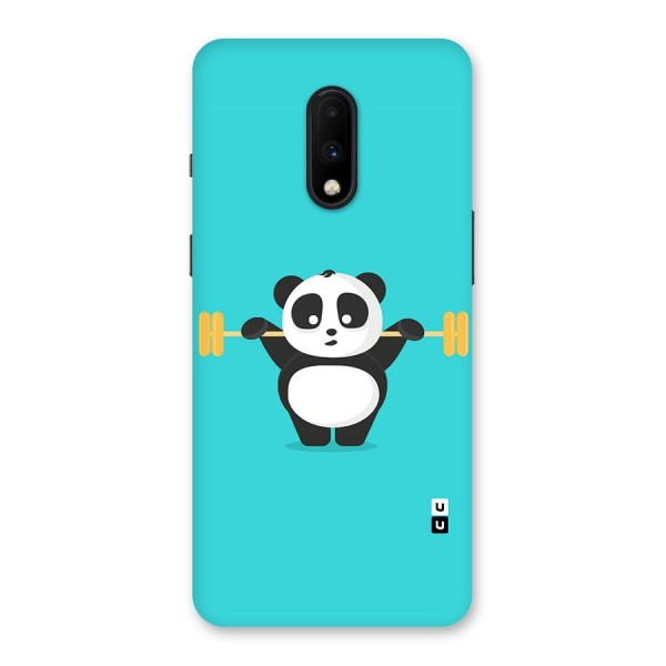 Cute Weightlifting Panda Back Case for OnePlus 7