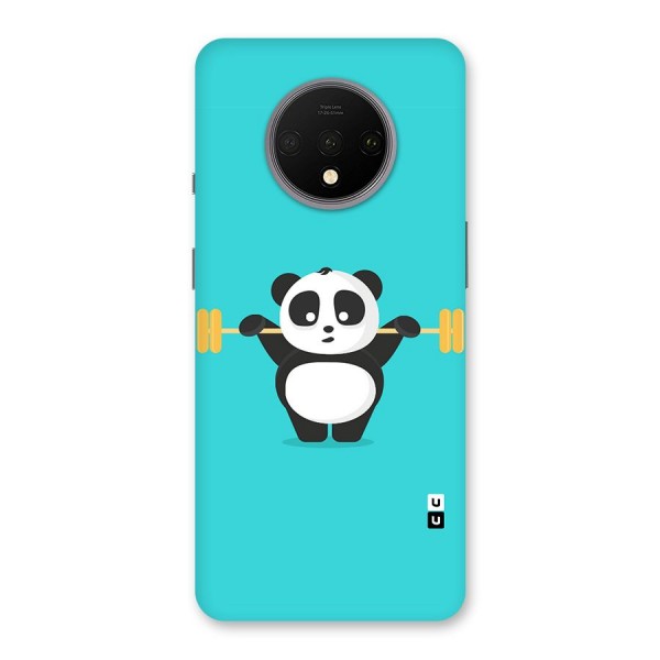 Cute Weightlifting Panda Back Case for OnePlus 7T