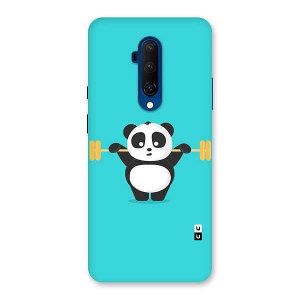 Cute Weightlifting Panda Back Case for OnePlus 7T Pro