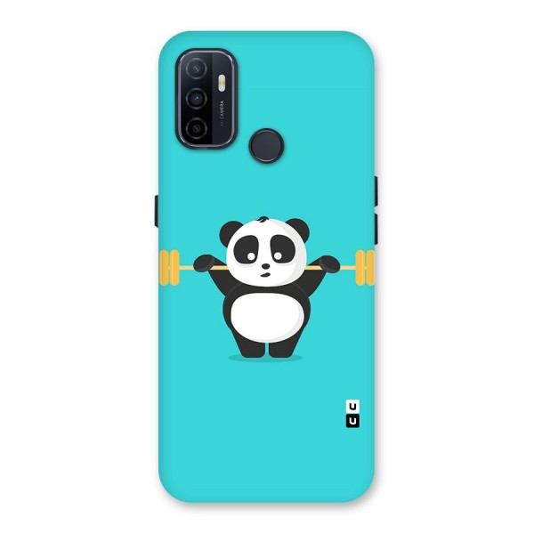Cute Weightlifting Panda Back Case for Oppo A33 (2020)