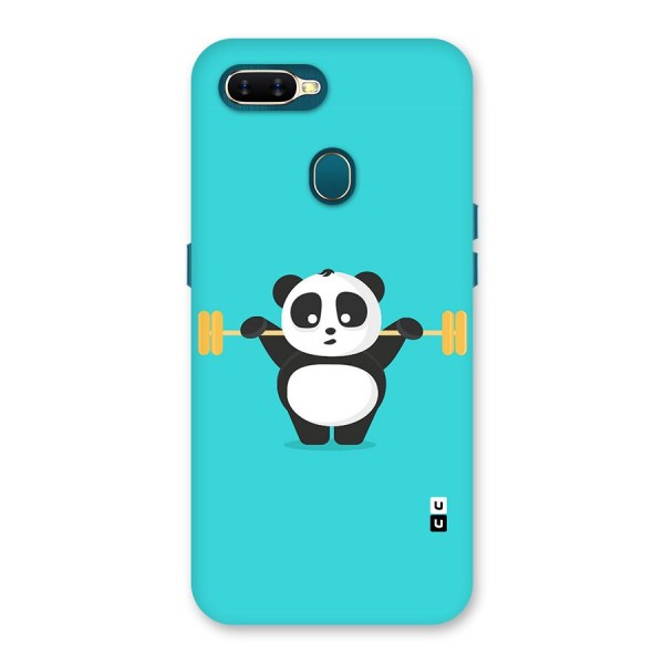 Cute Weightlifting Panda Back Case for Oppo A7