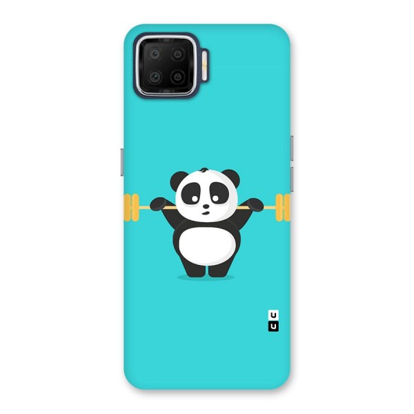 Cute Weightlifting Panda Back Case for Oppo F17