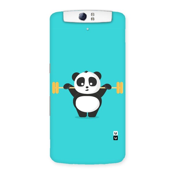 Cute Weightlifting Panda Back Case for Oppo N1