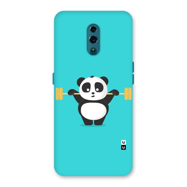 Cute Weightlifting Panda Back Case for Oppo Reno