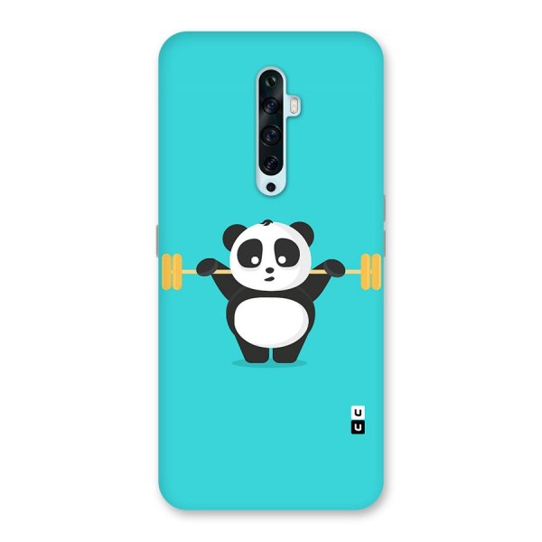 Cute Weightlifting Panda Back Case for Oppo Reno2 Z
