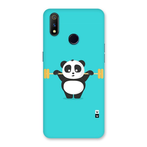 Cute Weightlifting Panda Back Case for Realme 3 Pro