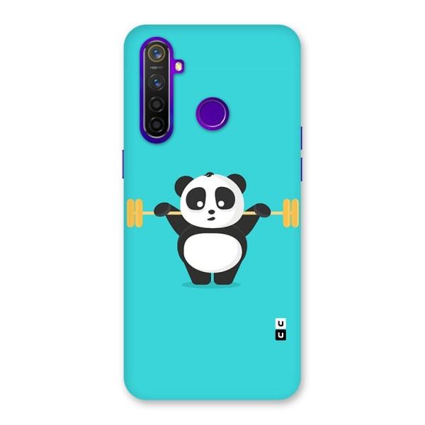 Cute Weightlifting Panda Back Case for Realme 5 Pro
