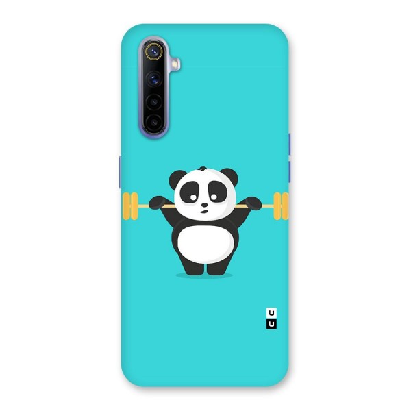Cute Weightlifting Panda Back Case for Realme 6