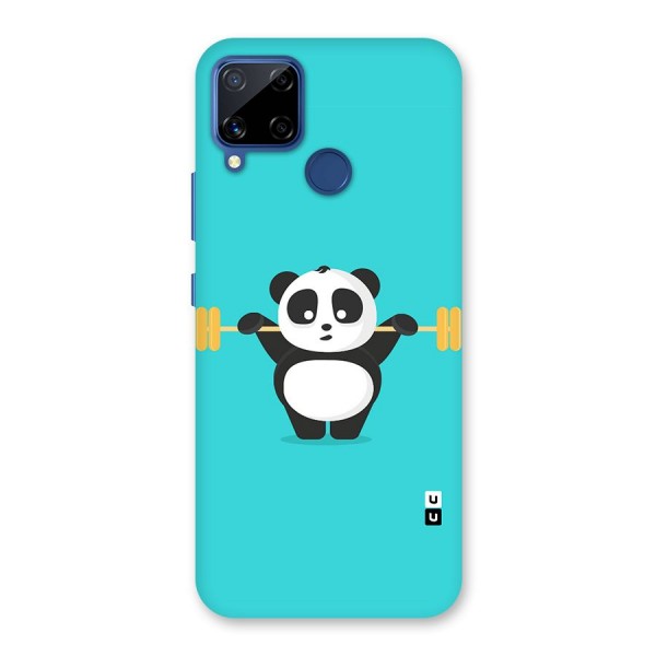 Cute Weightlifting Panda Back Case for Realme C15