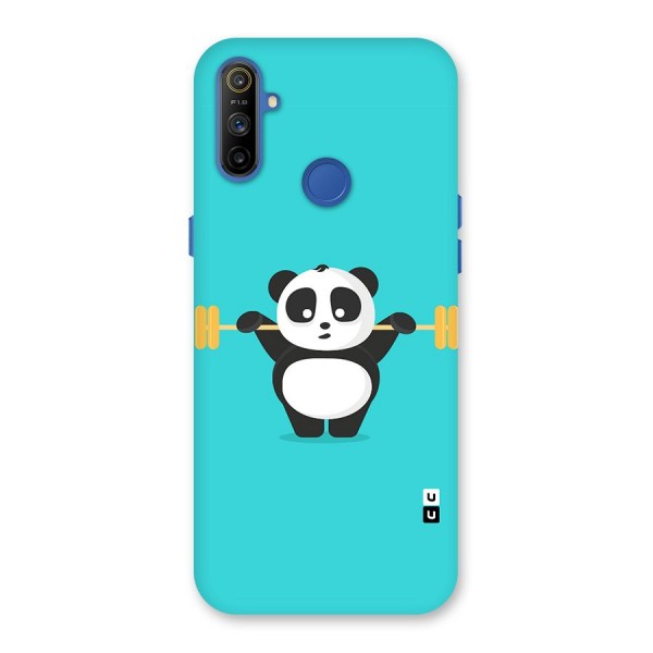 Cute Weightlifting Panda Back Case for Realme Narzo 10A