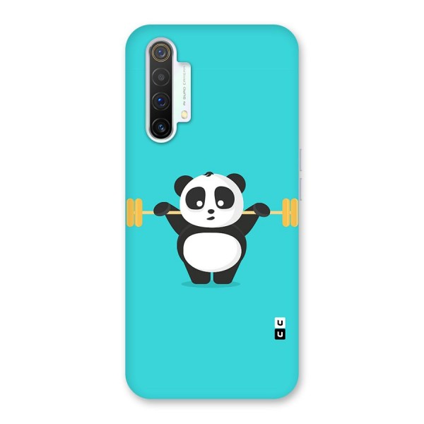 Cute Weightlifting Panda Back Case for Realme X3