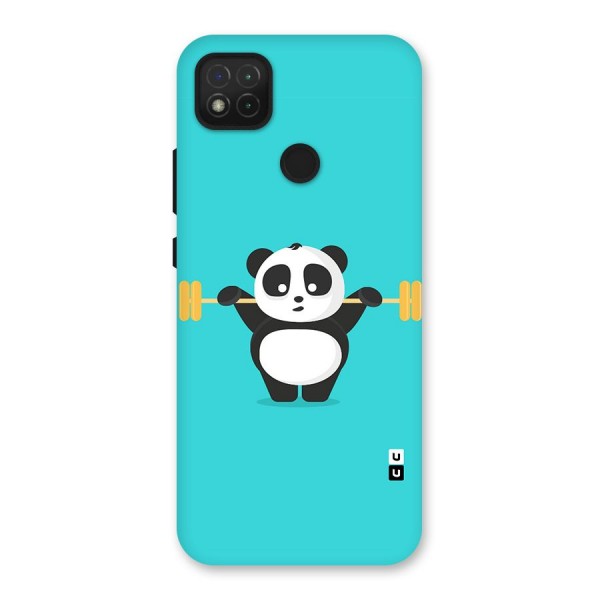 Cute Weightlifting Panda Back Case for Redmi 9C