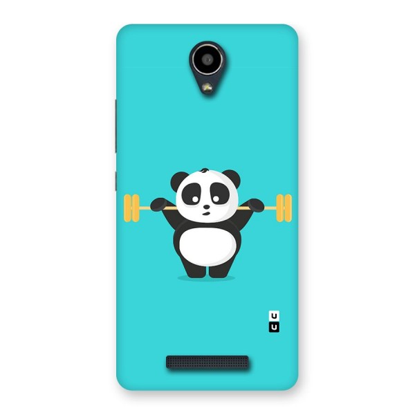 Cute Weightlifting Panda Back Case for Redmi Note 2