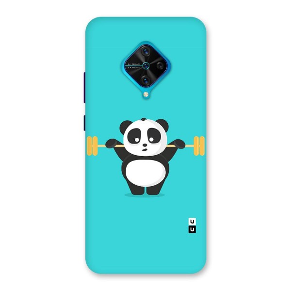Cute Weightlifting Panda Back Case for Vivo S1 Pro
