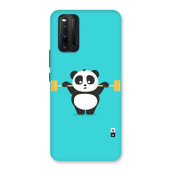 Cute Weightlifting Panda Back Case for Vivo iQOO 3