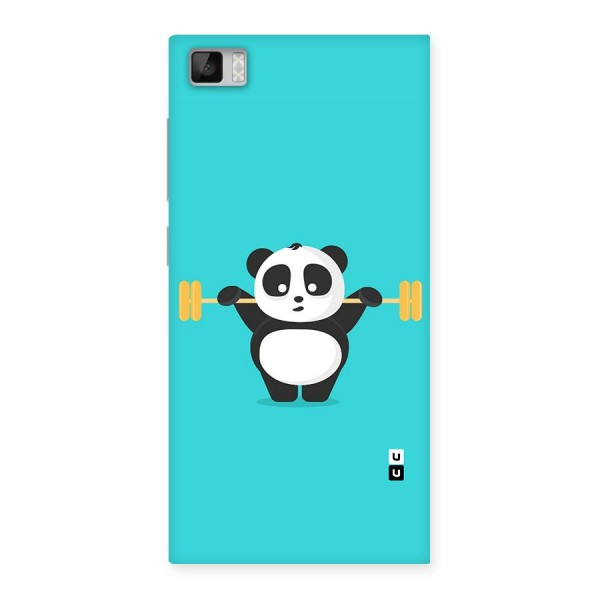 Cute Weightlifting Panda Back Case for Xiaomi Mi3