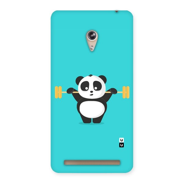Cute Weightlifting Panda Back Case for Zenfone 6