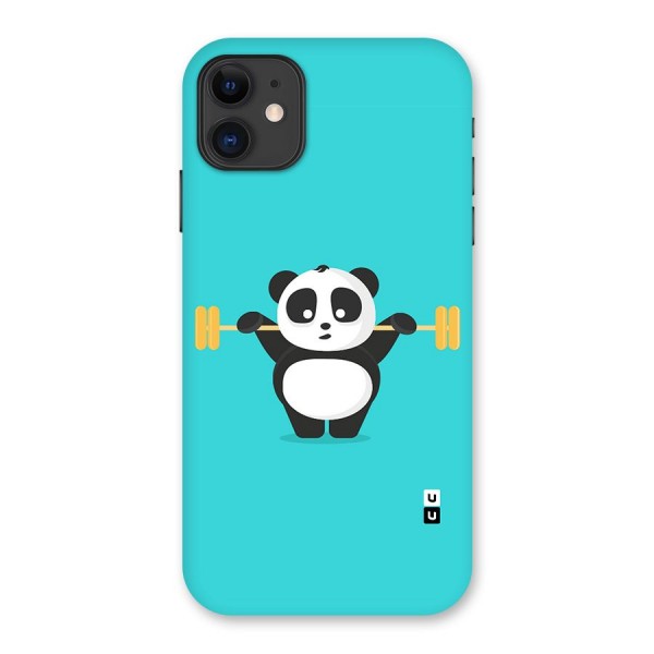 Cute Weightlifting Panda Back Case for iPhone 11