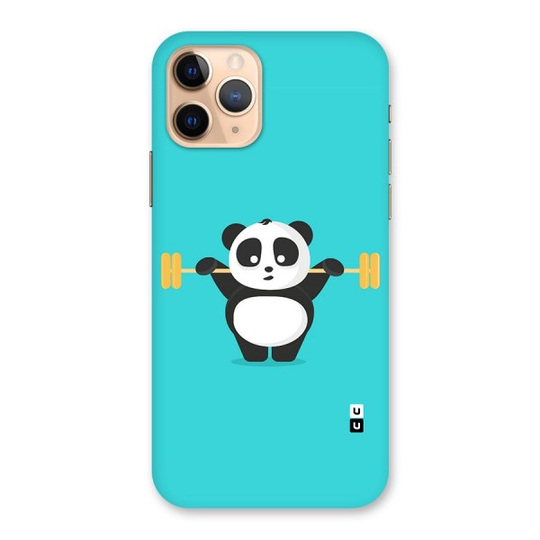 Cute Weightlifting Panda Back Case for iPhone 11 Pro