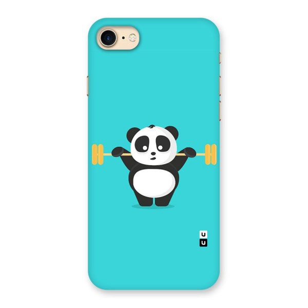 Cute Weightlifting Panda Back Case for iPhone 7