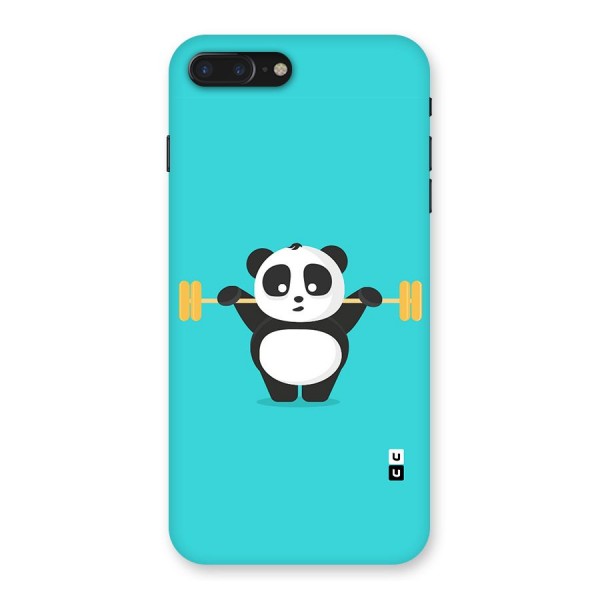Cute Weightlifting Panda Back Case for iPhone 7 Plus