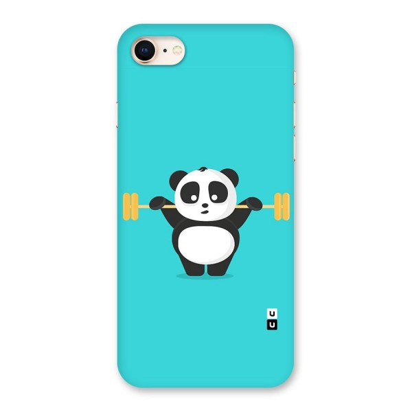 Cute Weightlifting Panda Back Case for iPhone 8
