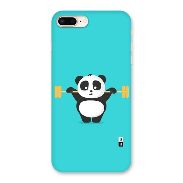 Cute Weightlifting Panda Back Case for iPhone 8 Plus