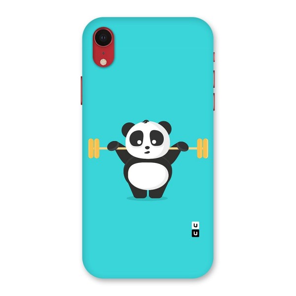 Cute Weightlifting Panda Back Case for iPhone XR