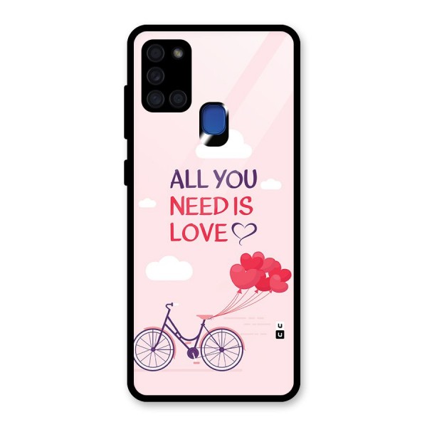 Cycle Of Love Glass Back Case for Galaxy A21s