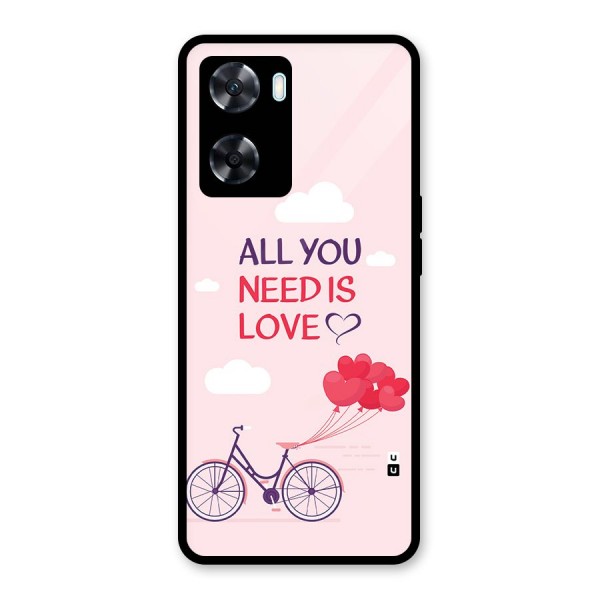 Cycle Of Love Glass Back Case for Oppo A77