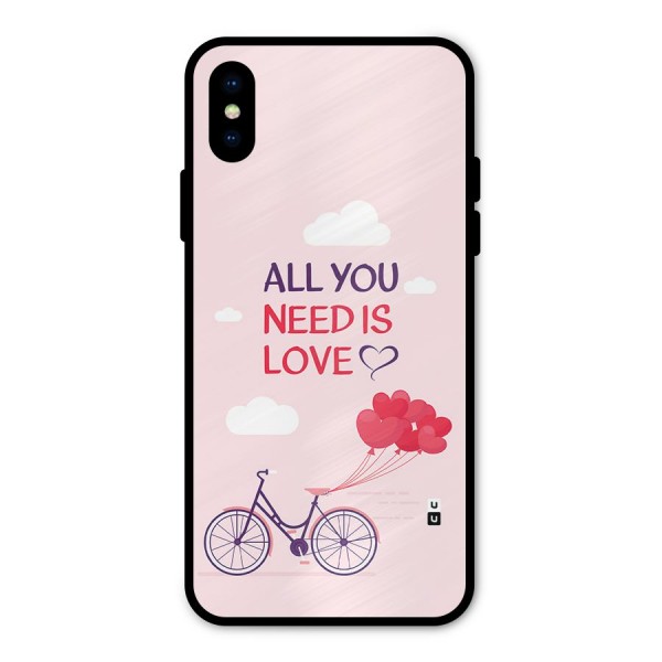 Cycle Of Love Metal Back Case for iPhone X
