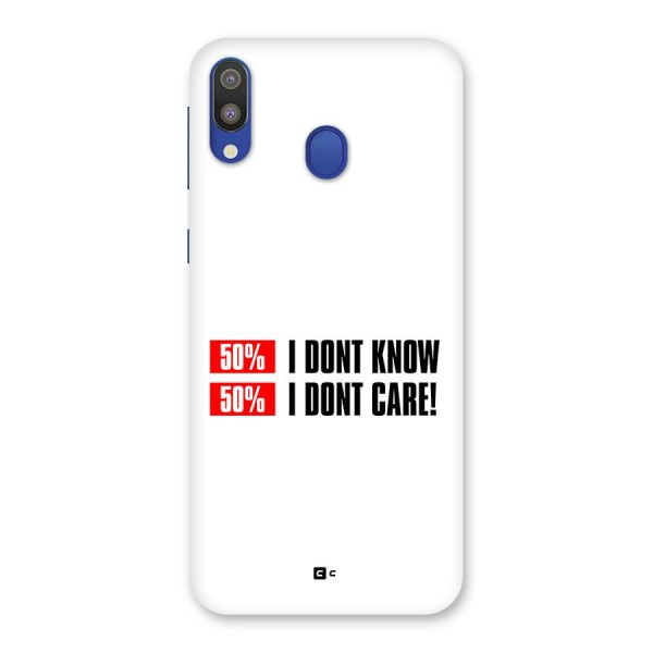D Dont Know Back Case for Galaxy M20
